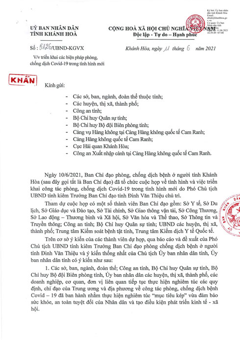 KHÁNH HÒA: CHO PHÉP HOẠT ĐỘNG LẠI CÁC HOẠT ĐỘNG THỂ DỤC THỂ THAO TRONG NHÀ TỪ 13/6/2021